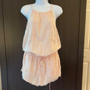 Bella Dahl Seams Halter Romper Quartz Pink Size S